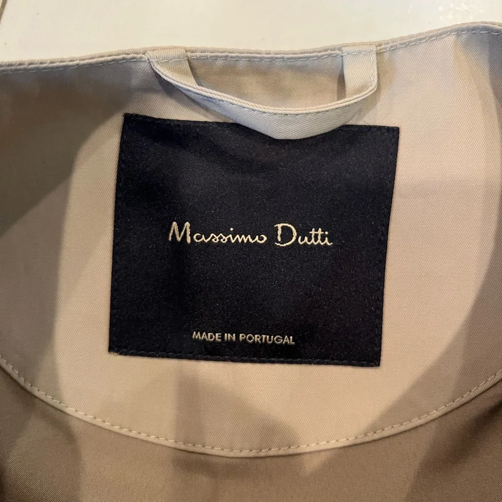 Massimo Dutti Taupe Sleeveless Zip-Front Vest - Picture 2 of 6